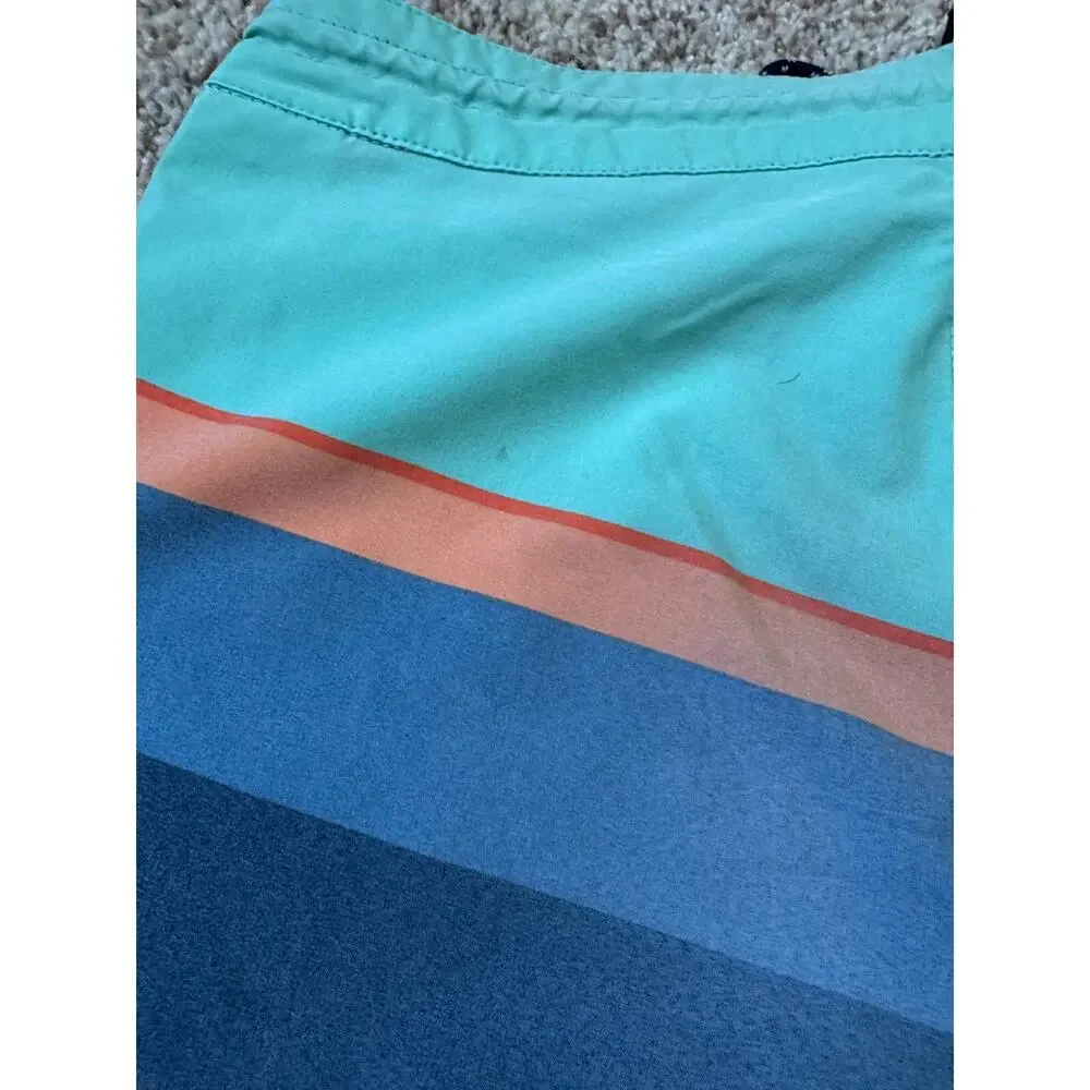 Billabong Men's 73 Spinner Lo Tide Boardshorts Size 28 Striped Swim Trunks Surf